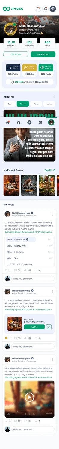747 Social Casino - Profile